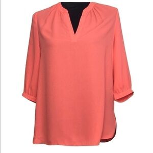 🎉 SALE NYDJ Half Sleeve Woven Ciara Coral Blouse